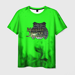 Мужская футболка Monster Hunter fire green