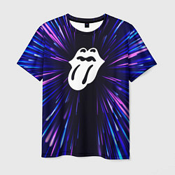 Футболка мужская Rolling Stones neon energy, цвет: 3D-принт