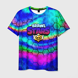 Мужская футболка Brawl stars neon gradient