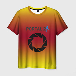 Мужская футболка Portal 2 gradient