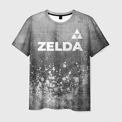 Мужская футболка Zelda - grey gradient посередине