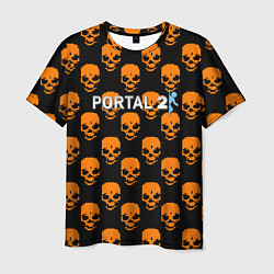 Мужская футболка Portal skull pattern