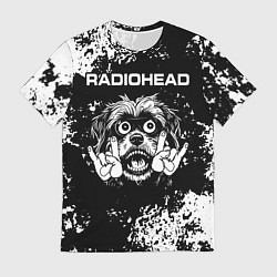 Мужская футболка Radiohead рок пес