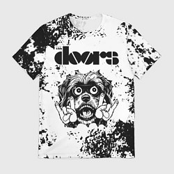 Футболка мужская The Doors - рок пес, цвет: 3D-принт