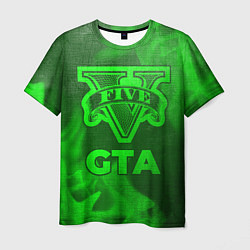 Футболка мужская GTA - green gradient, цвет: 3D-принт
