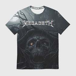 Футболка мужская Megadeth череп под деревом, цвет: 3D-принт