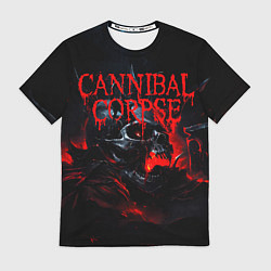 Футболка мужская Cannibal Corpse кровавый череп, цвет: 3D-принт