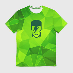 Футболка мужская David Bowie green poly, цвет: 3D-принт