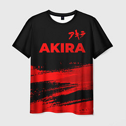 Футболка мужская Akira - red gradient посередине, цвет: 3D-принт