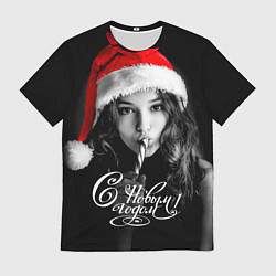 Мужская футболка Девушка с карамельной тростью