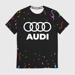 Футболка мужская Audi конфети, цвет: 3D-принт