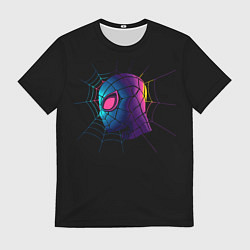 Мужская футболка Неоновый человек паук