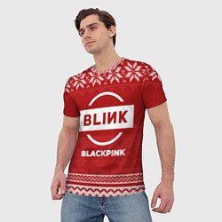 Футболка мужская Новогодний Blackpink, цвет: 3D-принт — фото 2