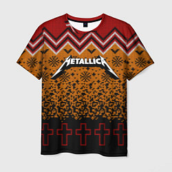 Мужская футболка Metallica christmas ugly sweater