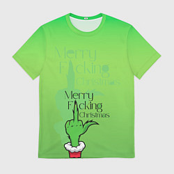 Мужская футболка Гринч merry fucking christmas