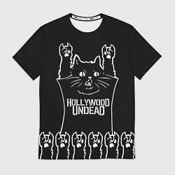 Футболка мужская Hollywood Undead: cat rock, цвет: 3D-принт