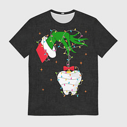 Мужская футболка Гринч похищает у зубной феи