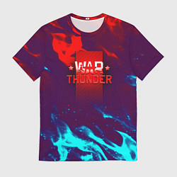 Мужская футболка Вартандер неоновый огонь