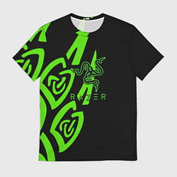 Мужская футболка Razer лого лес