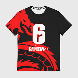 Футболка мужская Rainbow six dragon fire logo, цвет: 3D-принт