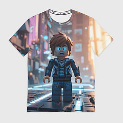 Футболка мужская Roblox испуганный человечек, цвет: 3D-принт