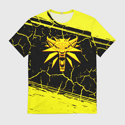 Мужская футболка Ведьмак трещины текстура