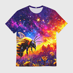 Мужская футболка Пчелка в космосе