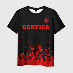 Мужская футболка Benfica - red gradient посередине