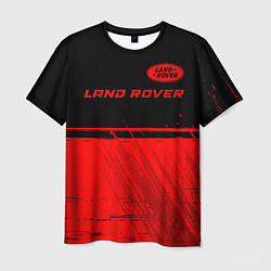 Мужская футболка Land Rover - red gradient посередине