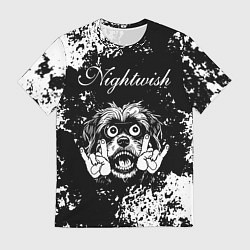 Мужская футболка Nightwish рок пес