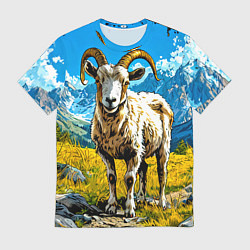 Мужская футболка Горный козел