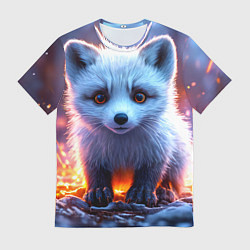 Мужская футболка Песец в искрах