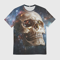 Мужская футболка Череп - космос