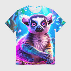 Мужская футболка Лемур в сказочном лесу