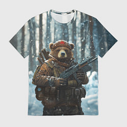 Мужская футболка Русский медведь с автоматом