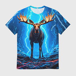 Мужская футболка Лось и молния