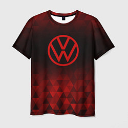 Мужская футболка Volkswagen red poly