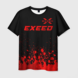 Футболка мужская Exeed - red gradient посередине, цвет: 3D-принт