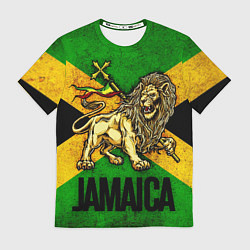 Мужская футболка Jamaica lion flag