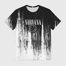 Мужская футболка Нирвана потёки грязи
