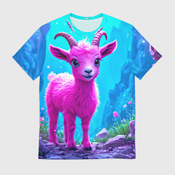 Мужская футболка Розовый козлик