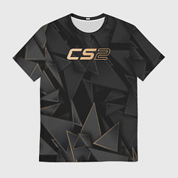 Мужская футболка Counter Strike 2 golden poly