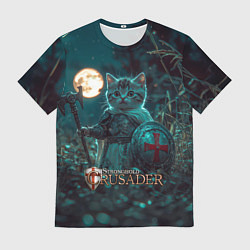 Мужская футболка Stronghold Crusader котенок рыцарь