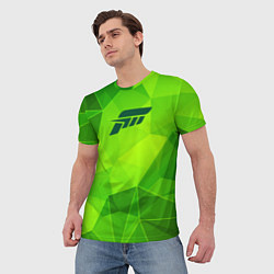Футболка мужская Forza Horizon green poly, цвет: 3D-принт — фото 2