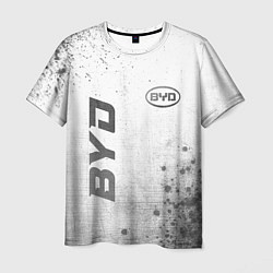 Футболка мужская BYD - white gradient вертикально, цвет: 3D-принт