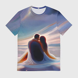 Мужская футболка Влюбленные на рассвете