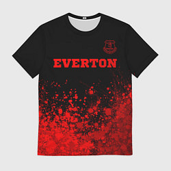 Мужская футболка Everton - red gradient посередине