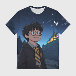 Футболка мужская Довольный Гарри Поттер, цвет: 3D-принт