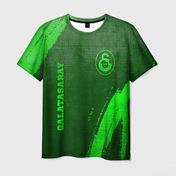 Мужская футболка Galatasaray - green gradient вертикально