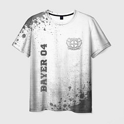 Мужская футболка Bayer 04 - white gradient вертикально